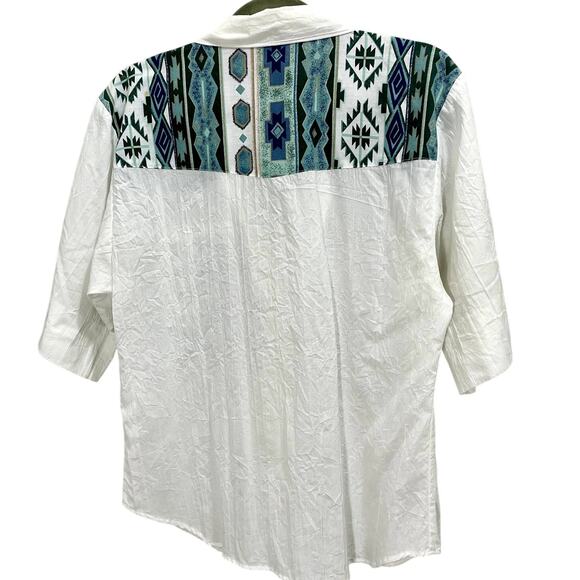 Vintage 90s Women's Pearl Snap Western Shirt - Size Large - Picture 5 of 9